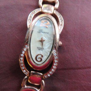 GENOA WATCH/ROSE GOLD TONE/QUARTZ/MOP FACE/SSTEEL